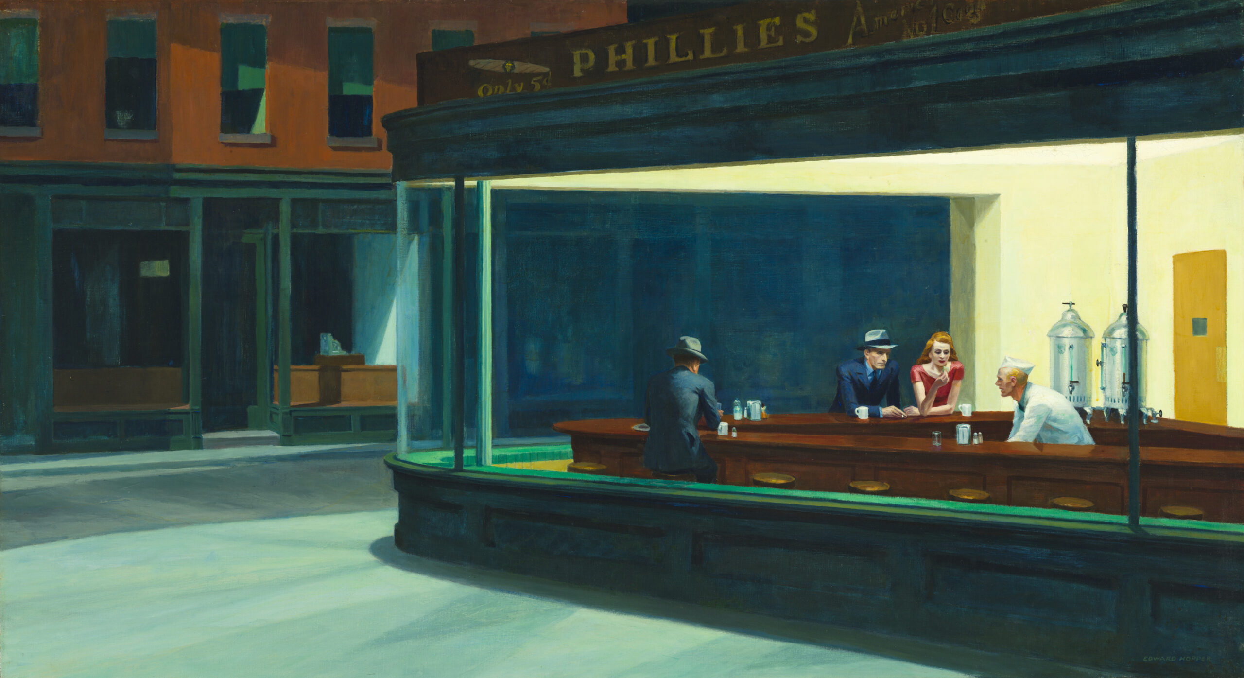 エドワード・ホッパー《ナイトホークス(Nighthawks)》1942年