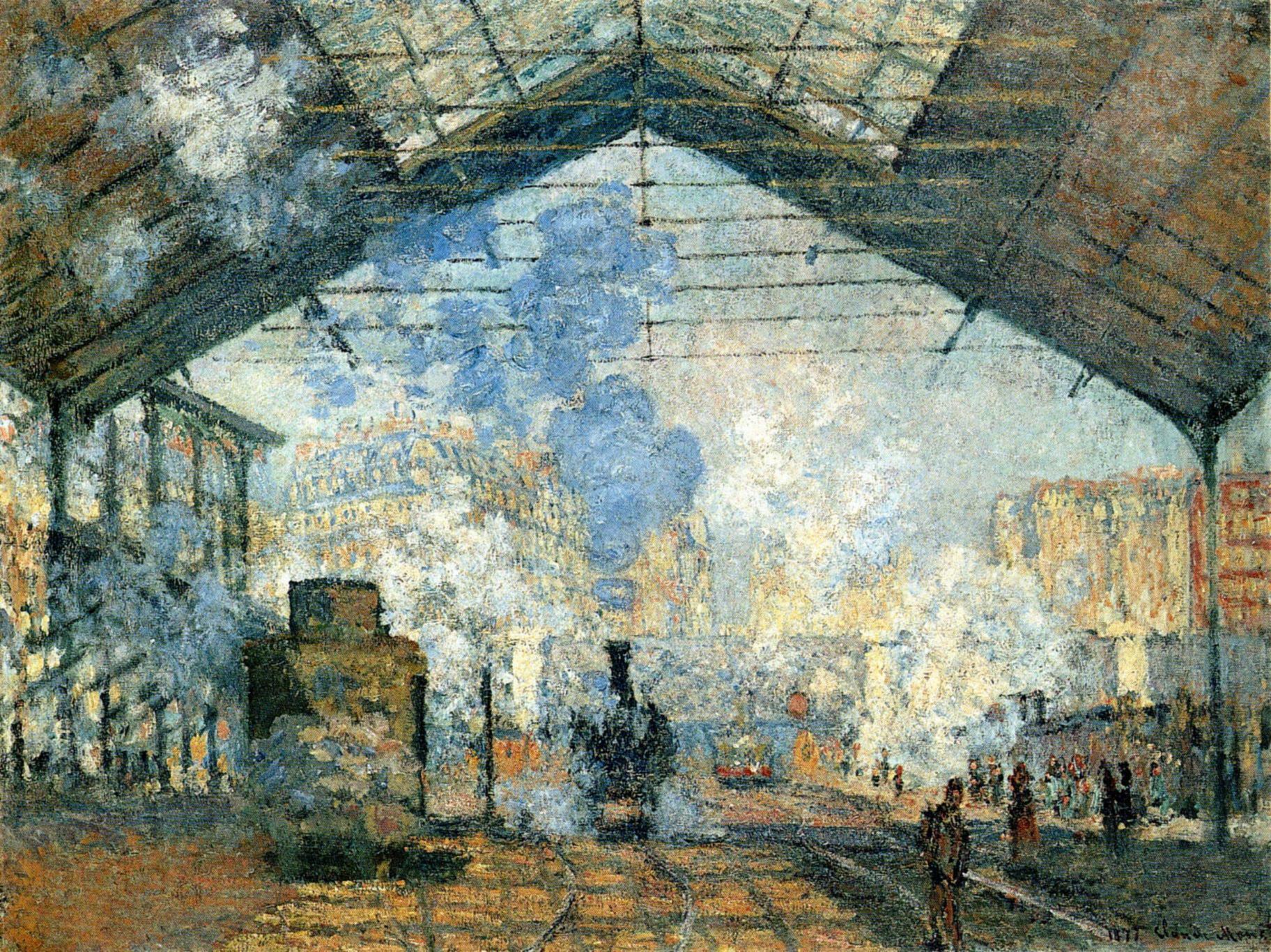 クロード・モネ《サン=ラザール駅》1877