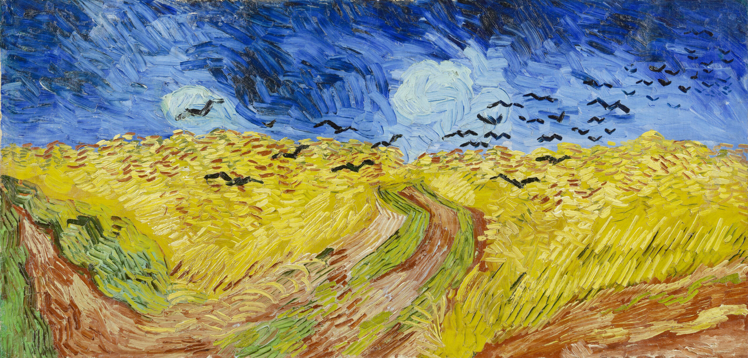 フィンセント・ファン・ゴッホ《カラスのいる麦畑（Wheatfield with Crows）》1890年