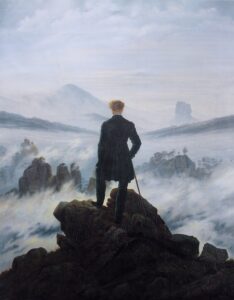 カスパー・ダーヴィト・フリードリヒ《雲海の上の旅人》1817年頃、ハンブルク美術館蔵