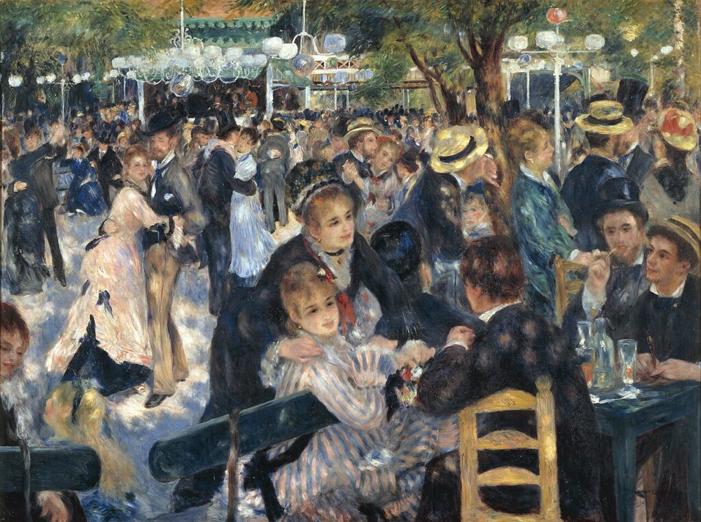 ピエール＝オーギュスト・ルノワール《ムーラン・ド・ラ・ギャレットの舞踏会》1876年 オルセー美術館蔵