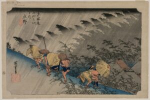 東海道五拾三次之内 庄野 白雨 歌川広重