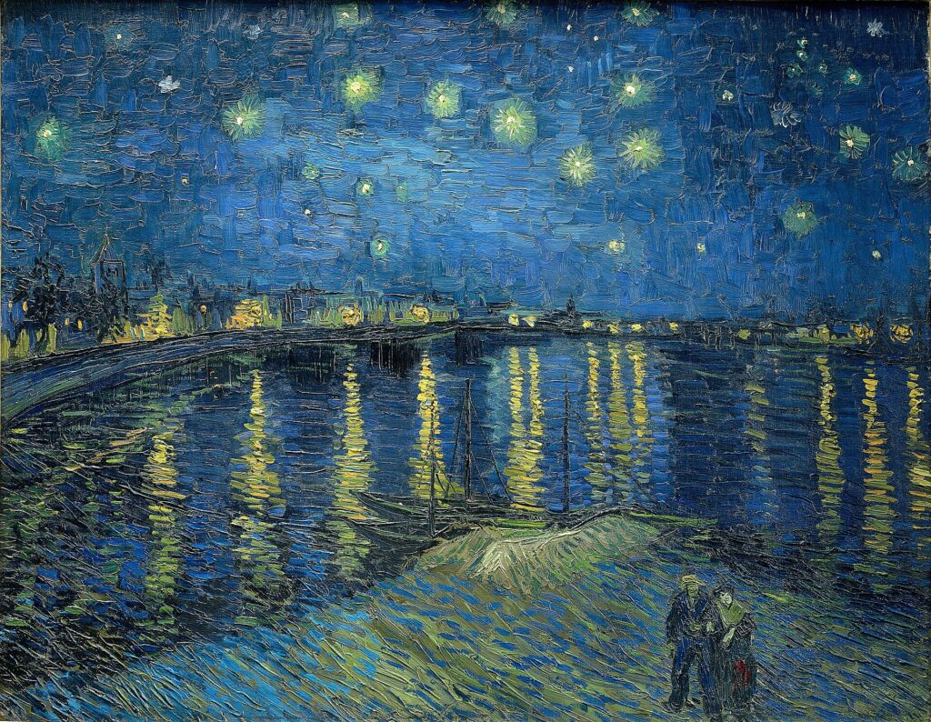 ローヌ川の星月夜 フィンセント・ファン・ゴッホ 1888年 オルセー美術館蔵
