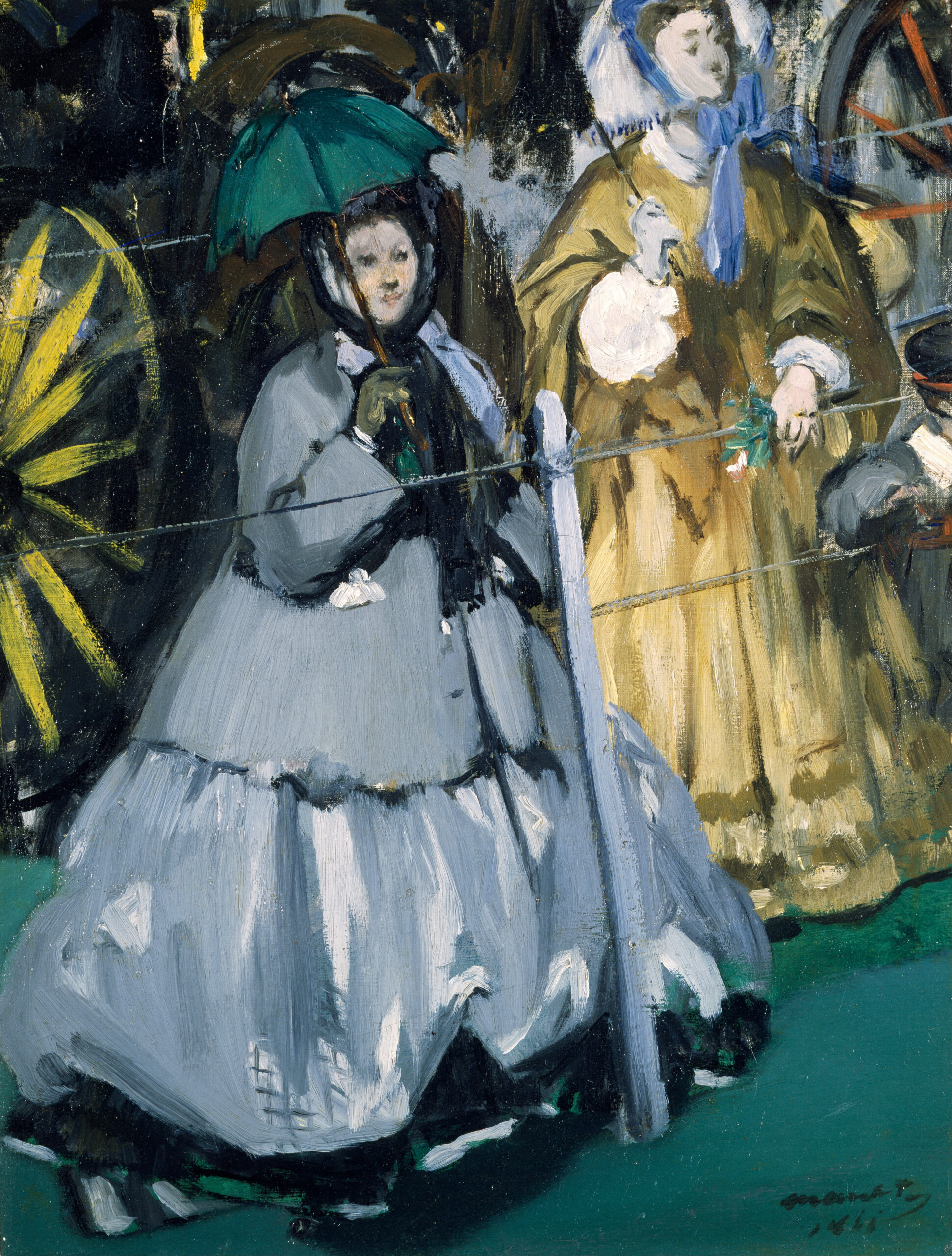 エドゥアール・マネ《競馬場の女性たち》1866年 シンシナティ美術館蔵