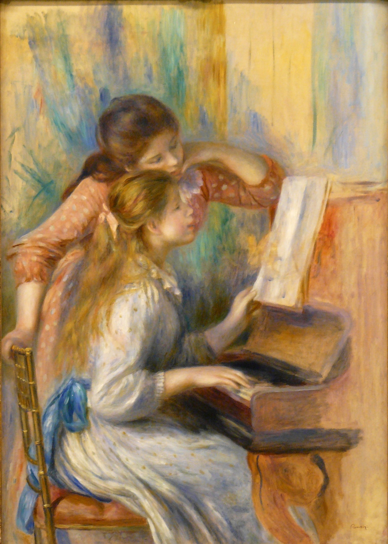 ルノワール《ピアノを弾く少女たち》1892年頃の油彩スケッチ オランジュリー美術館蔵