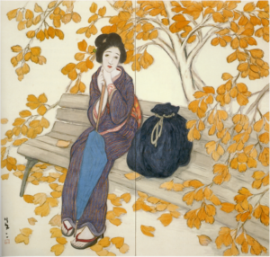 竹久夢二《秋のいこい》1920年