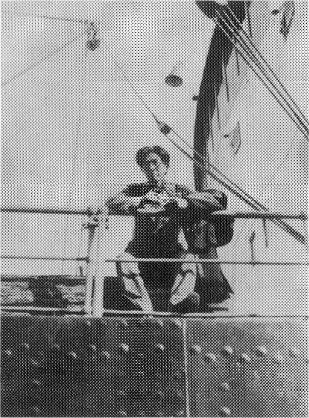 1932年、船上の竹久夢二