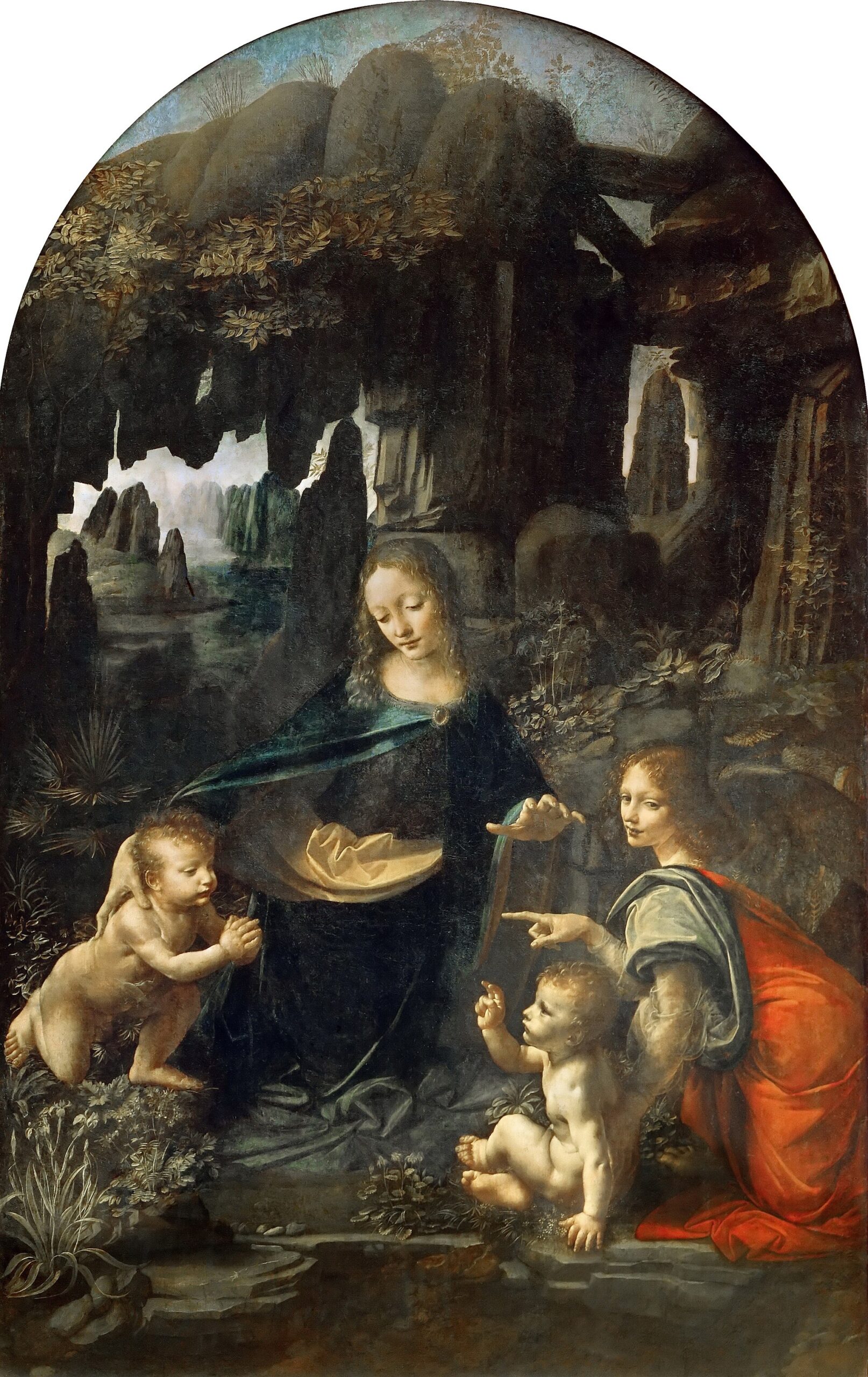 ダ・ヴィンチ 岩窟の聖母 ルーヴル美術館蔵