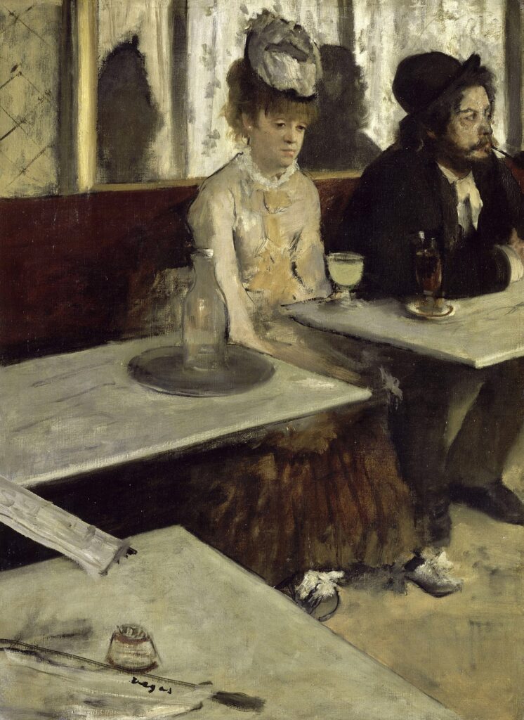 ドガ カフェにて アブサン 1875-76年 オルセー美術館蔵