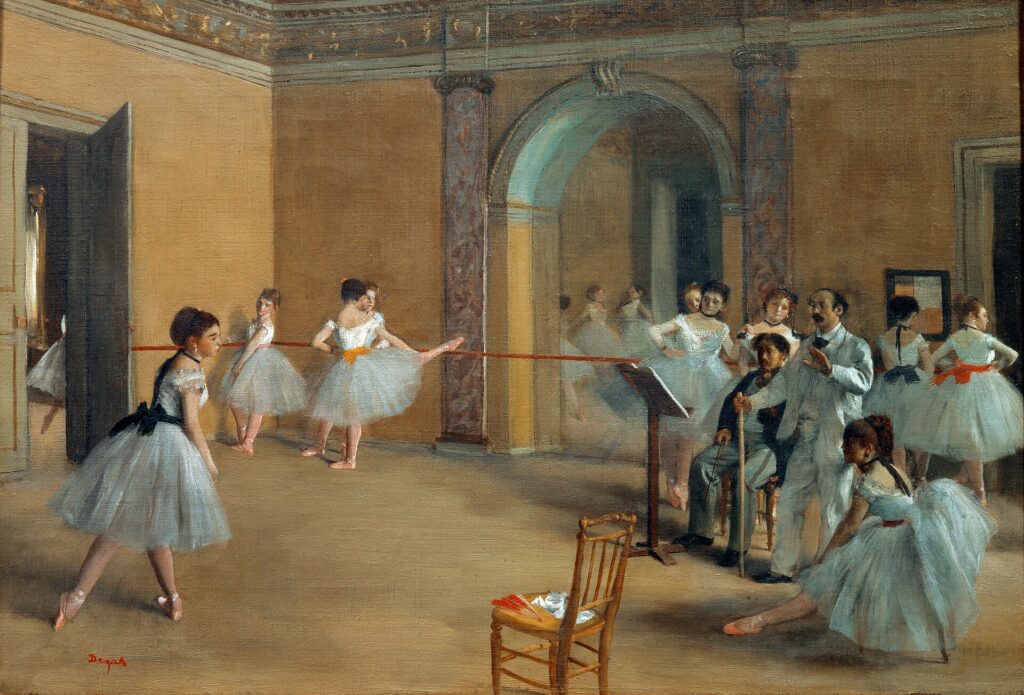 ドガ ル・ペルティエ通りのオペラ座の稽古場 1872年 オルセー美術館蔵