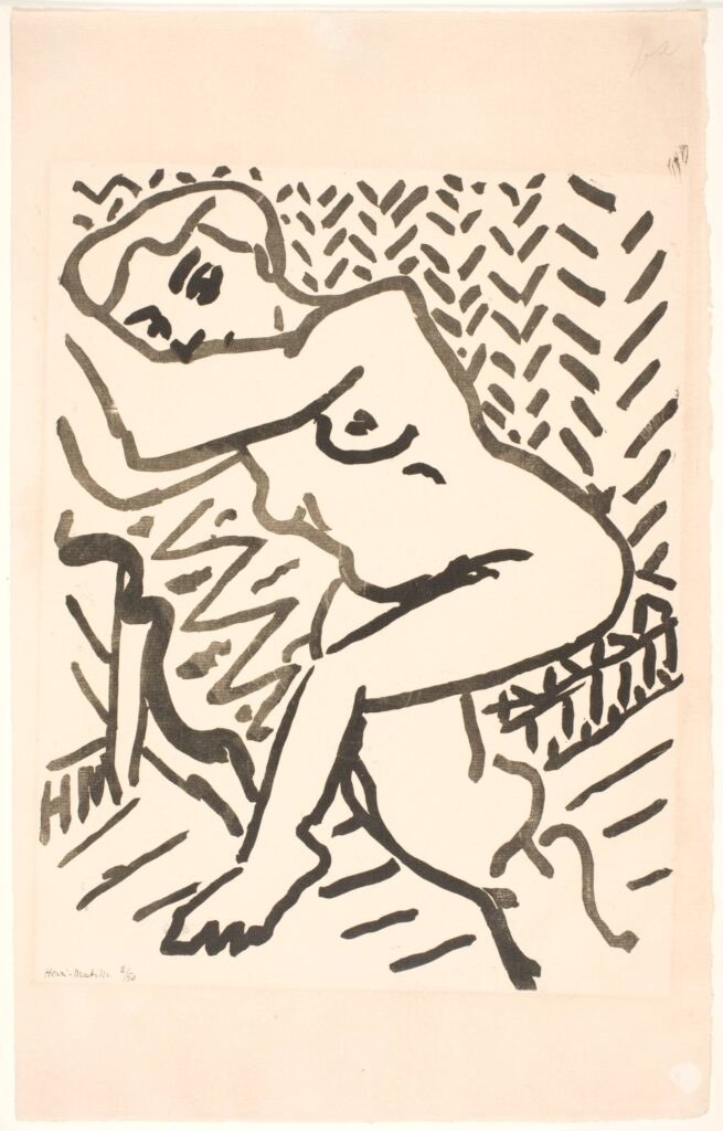 アンリ・マティス 座る裸婦 1906年 木版画